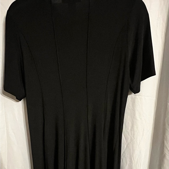 Ashley Stewart size 14/16 W zipper trim midi black dress - Picture 2 of 5